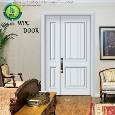 Un buon prezzo. Porte a doppia entrata moderne in WPC composito Uso alberghiero laminato in PVC in linea