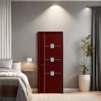 Un buon prezzo. Isolamento termico Porta in vetro in WPC con proprietà termite e insonorizzante per interni moderni in linea