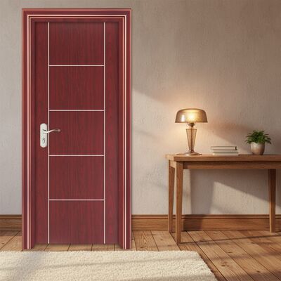 Durabile porta interna in WPC, isolante termico resistente all'umidità, adatto a camere da letto, soggiorni e uffici