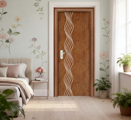 Un buon prezzo. Porta Interna in WPC Cava Resistente all'Umidità con Design Composito che Offre Isolamento Termico Energetico e Durata a Lungo Termine in linea