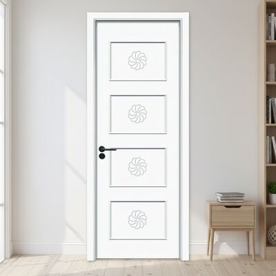 Un buon prezzo. Porta interna in WPC in materiale composito vuoto termoisolato insonorizzato con resistenza all'umidità e finiture personalizzate per applicazioni interne moderne in linea