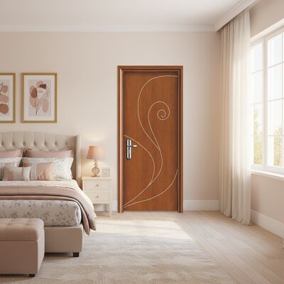 Durabile porta interna in WPC, isolante termico resistente all'umidità, adatto a camere da letto, soggiorni e uffici