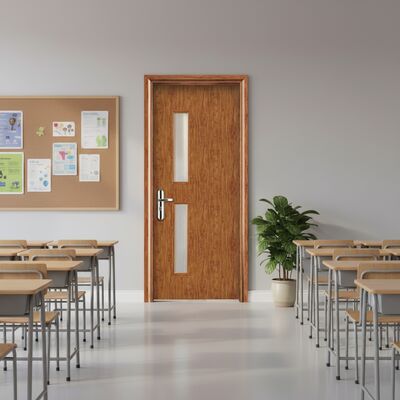 Un buon prezzo. Porta in vetro WPC a prova di termites e muffe con pannello composito cavo progettato per resistenza all'umidità e isolamento termico in linea
