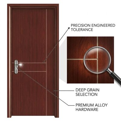 Un buon prezzo. Porta interna in WPC per climi caldi che offre isolamento acustico da 30 dB e materiale principale in plastica WPC progettata per gli spazi interni in linea